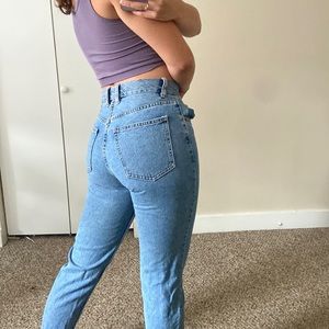high waisted mom jeans, pull & bear